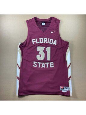 VTG Florida State Seminoles FSU Nike NCAA Basketball Jersey Y2K Mens XL +2Length